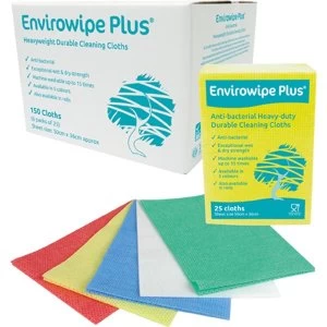 Envirowipe Plus Heavy-Duty Cleaning Cloths (50x36) Grn PK25