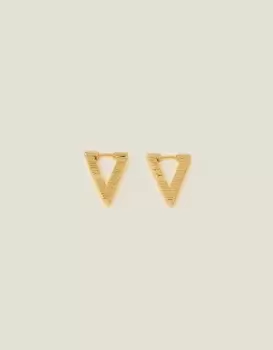 Accessorize 14ct Gold-Plated Triangle Hoop Earrings