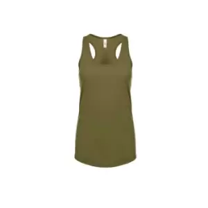 Next Level Womens/Ladies Ideal Racer Back Tank Top (S) (Military Green)