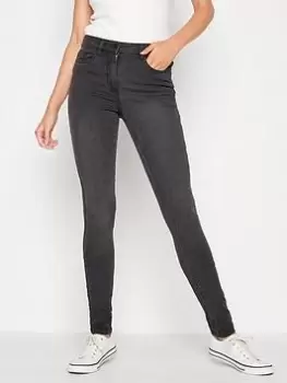 Long Tall Sally Ava Skinny Washed Black 34In, Black, Size 14, Length 38, Women