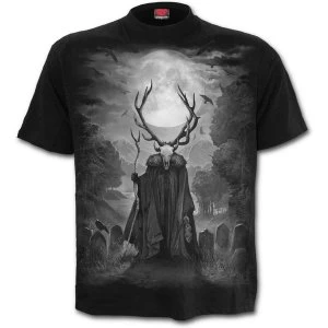 Horned Spirit Mens Medium T-Shirt - Black