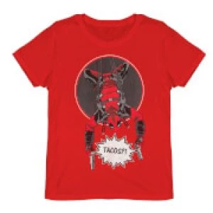 Deadpool Did Someone Say Tacos? Red T-Shirt - L - Red