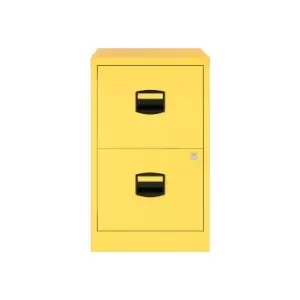 Bisley 2 Drawer A4 Filing Cabinet, Yellow