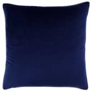Meridian Velvet Cushion Navy/Silver