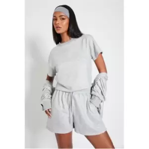 I Saw It First 3 Piece Zip Up Hoodie And Racer Set - Grey