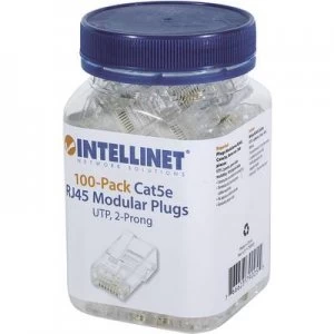 Intellinet 100 pack Cat5e RJ45 Modular UTP Plugs Clear