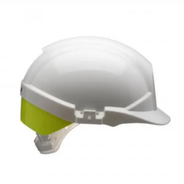 Centurion Reflex Safety Helmet White C W Yellow Rear Flash White BESWCNS12WHVYA