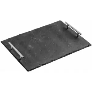 Large Slate Tray with Stainless Steel Handles - Premier Housewares