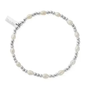 ChloBo Silver Cute Charm Pearl Bracelet