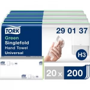 TORK 290152 Zickzack C&C Universal Paper towels (L x W) 23cm x 24.8cm Green 20 x200 sheets/pack 4000 pc(s)