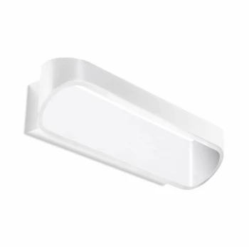 05-leds C4 - Oval LED wall light, matt white aluminum, 30 cm