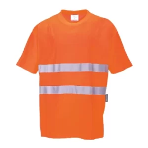 Hi Viz Mens Class 2 Cotton Comfort T Shirt Orange 4XL