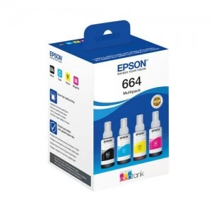 Epson Ecotank 664 Black and Tri Colour Ink Bottles