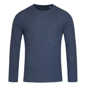 Stedman Mens Stars Crew Neck Knitted Sweater (XL) (Blue Melange)