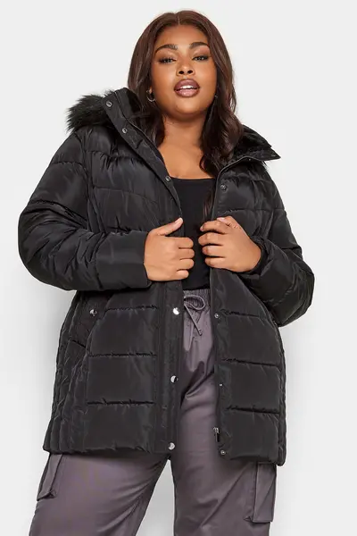 Yours Puffer Jacket Black
