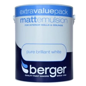 Berger Matt Emulsion - Brilliant White - 3L