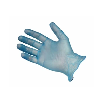 Gloves4u - Disposable Gloves, Blue, Vinyl, Powder Free, Size S, Pk-100