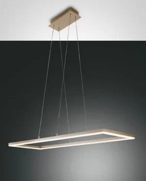 Bard LED Integrated Pendant Ceiling Light Light Gold Matt Glass