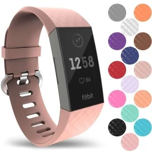 YouSave Activity Tracker Silicone Sports Strap - Rose Gold (Small)