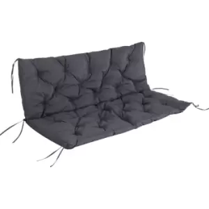 3 Seater Swing Chair Cushions Bench Seat Replacement Pad 150x98cm - Dark Grey - Outsunny