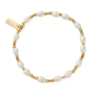 ChloBo Gold Plated Sparkle Pearl Bracelet