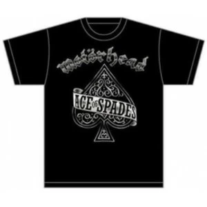 Motorhead Ace of Spades B&W Tattoo Mens T Shirt: Medium