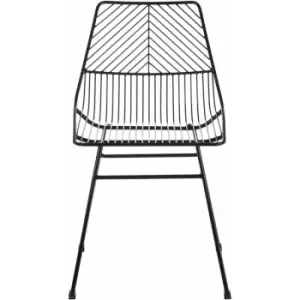 District Small Black Metal Wire Chair - Premier Housewares