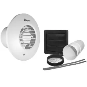 Xpelair DX100R Standard Round Extractor Fan with Wall Kit - 93005AW