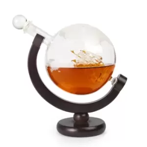Globe Decanter with Wooden Stand M&amp;W