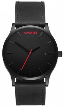 MVMT Classic Black Leather Black Strap Black Dial D-L213 Watch