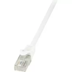 LogiLink CP2091U RJ45 Network cable, patch cable CAT 6 U/UTP 10.00 m White incl. detent