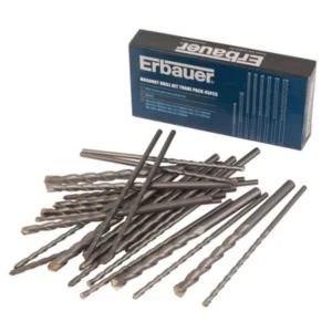 Erbauer Masonry drill bit trade pack L160mm 45 Piece 4 10mm