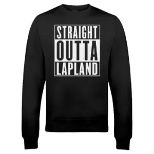 Straight Outta Lapland Christmas Sweatshirt - Black - M