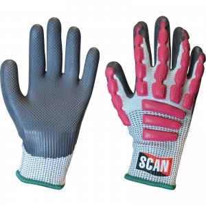 Scan Anti Impact Latex Cut 5 Gloves M