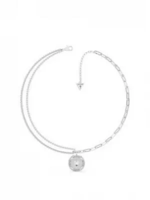 Guess From With Love Necklace, Silver, Women