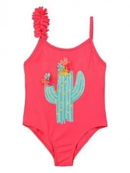 Billieblush Girls Cactus Swimsuit - Fuchsia, Size Age: 12 Years, Women