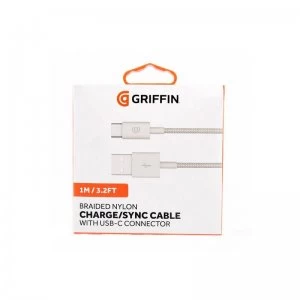 Griffin 1m Braided USB-A to USB-C Charge Sync Cable