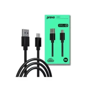 PREVO USBA-USBC-2M Data Cable, USB 2.0 Type-A (M) to USB 2.0...