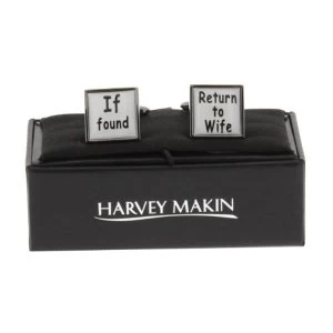 Harvey Makin Cufflinks - If Found Return to Wife