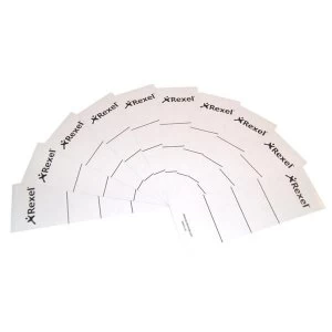 Rexel 191x60mm Standard Spine Label White Pack of 100 for Lever Arch and Box Files