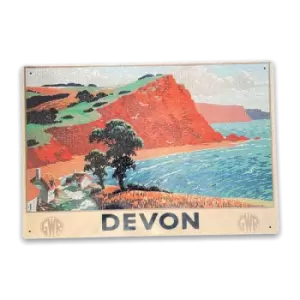 Great Western Railway Devon Vintage Metal Sign