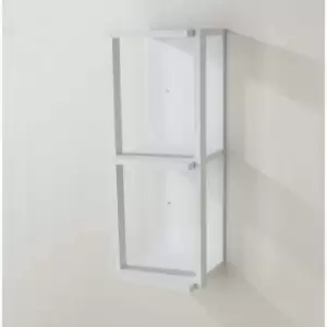 Arran 3 shelf, narrow wall unit - matt white