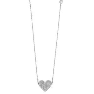 Heart Cubic Zirconia Pave Necklace N4260C
