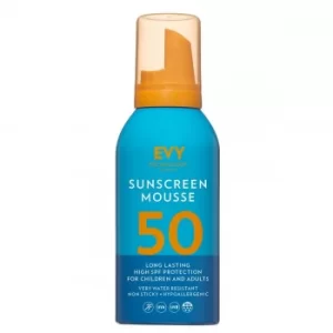 EVY Sunscreen Mousse SPF50 l Sun Protection Mousse l Sensitive Skin Sun Protection Mousse l 100ml l Face the Future