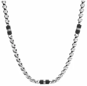 Fossil JF03314040 Mens Stainless Steel Black Bead Chain Jewellery