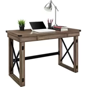 Dorel Wildwood Veneer Desk - Rustic Grey
