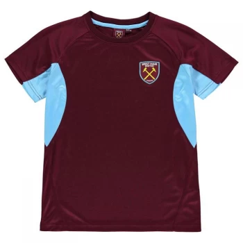 Source Lab West Ham United T Shirt Junior Boys - Claret/Blue