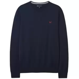 Crew Clothing Mens Organic Cotton V-Neck Sweater Dark Navy XL