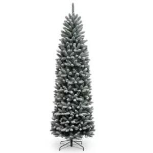 7ft Snowy Kingswood Fir Christmas Tree White/Green