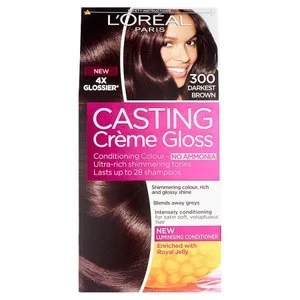 Casting Creme 300 Darkest Brown Semi Permanent Hair Dye Brunette